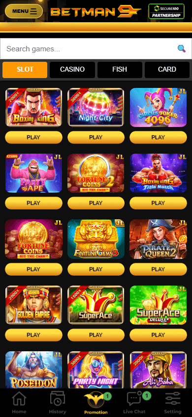 Betman9_Casino_game_gallery_mobile