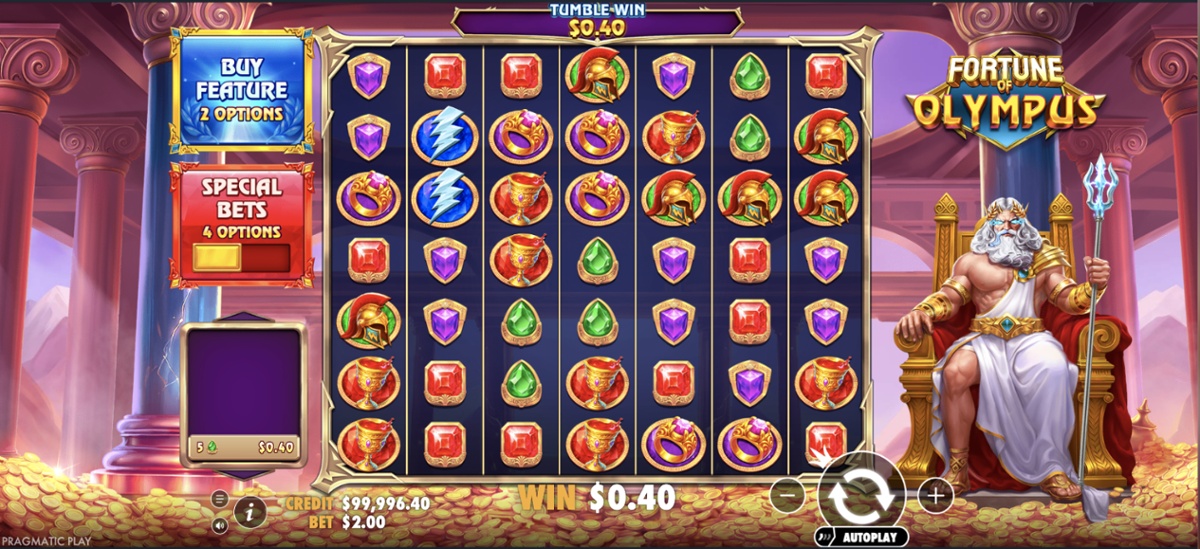 Zeus is the star of this game