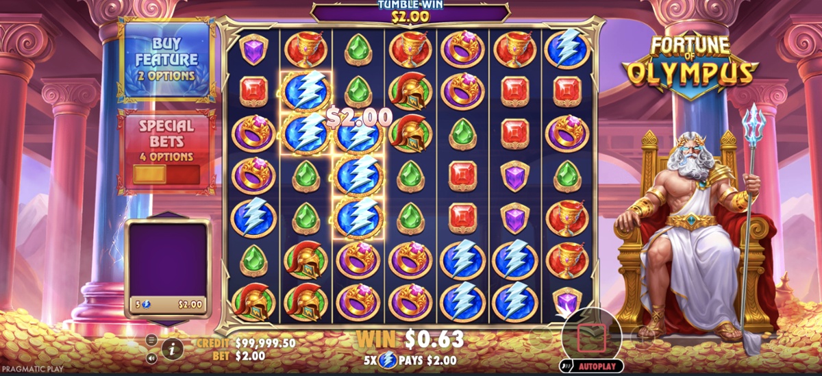 Wins pay when symbols are connected on the grid