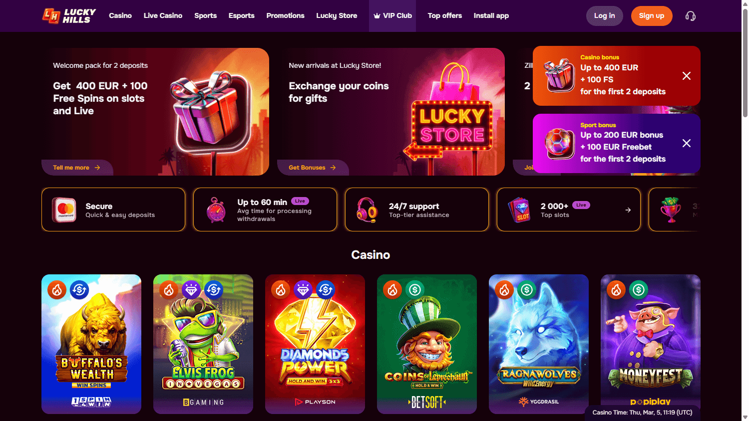 Lucky Hills Casino Review for Canadian Players