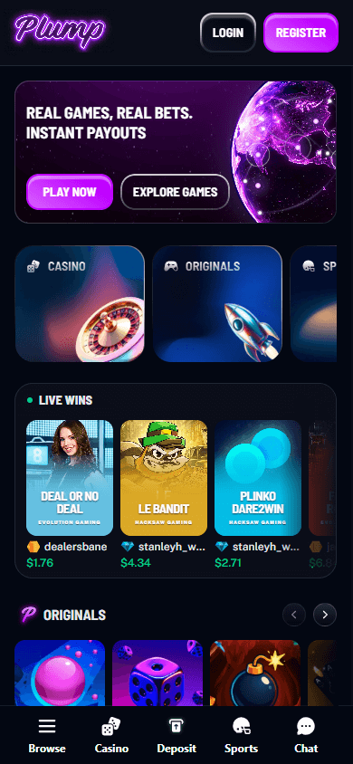 Plump_Casino_homepage_mobile
