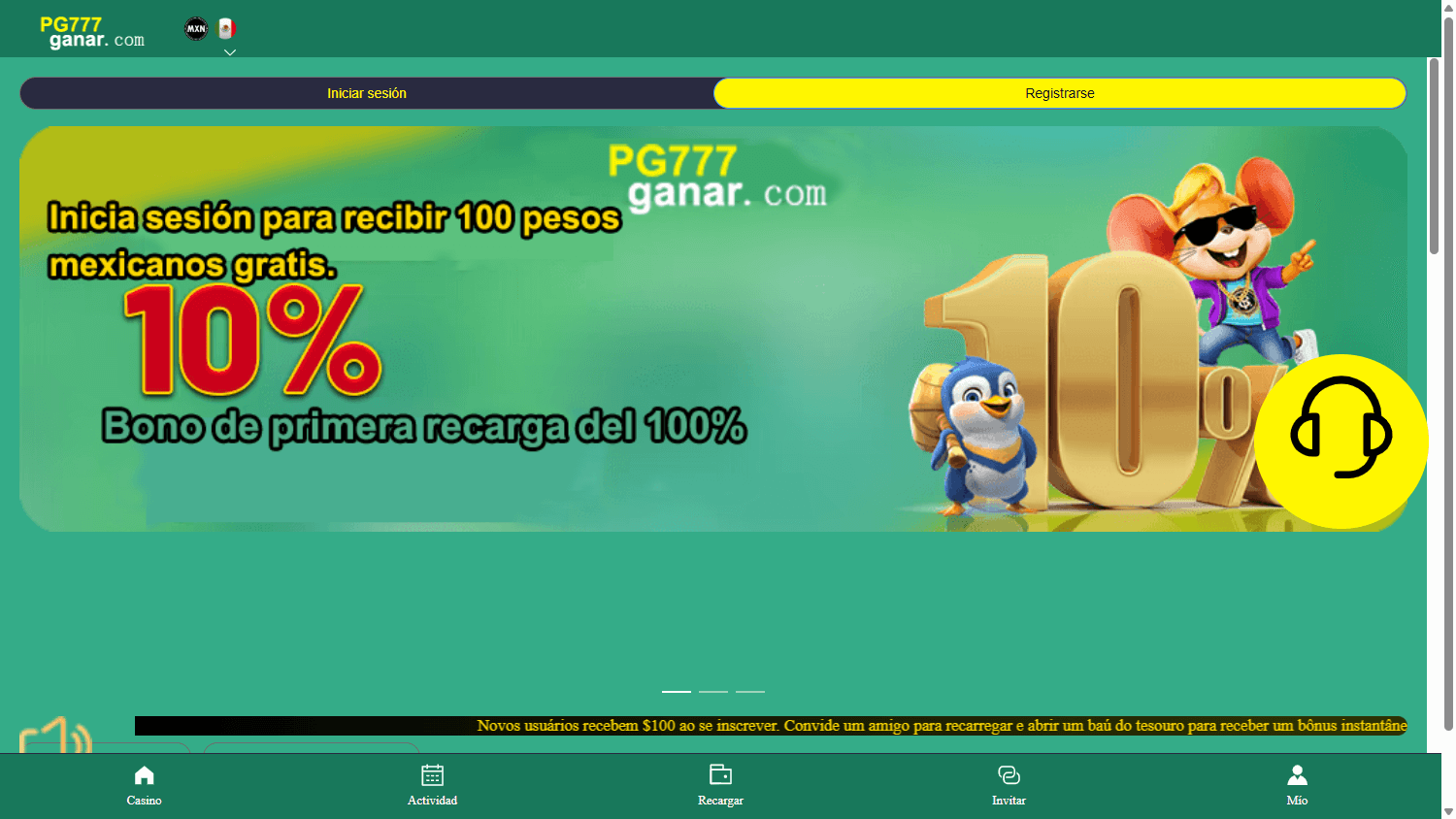 PG777ganar_Casino_homepage_desktop