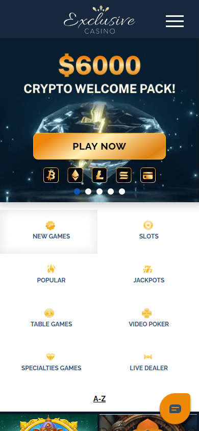 Exclusive_Casino_homepage_mobile