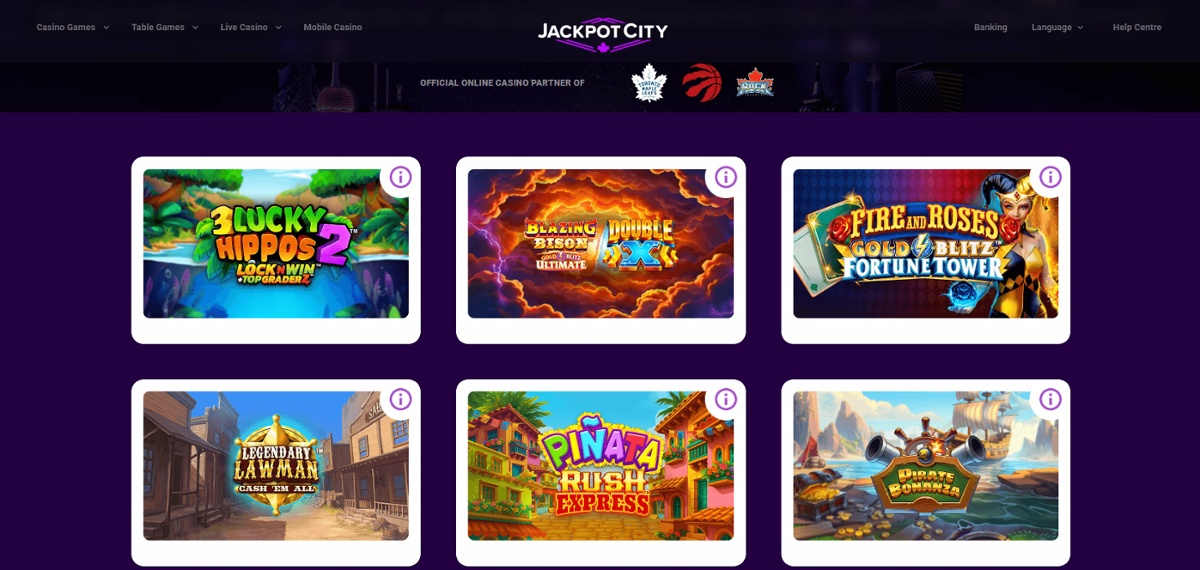 Jackpot City is a familiar Ontario casino