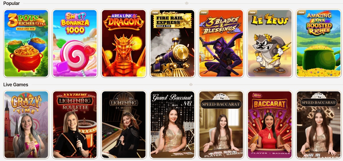 Ontario casinos offer a broad range of online games