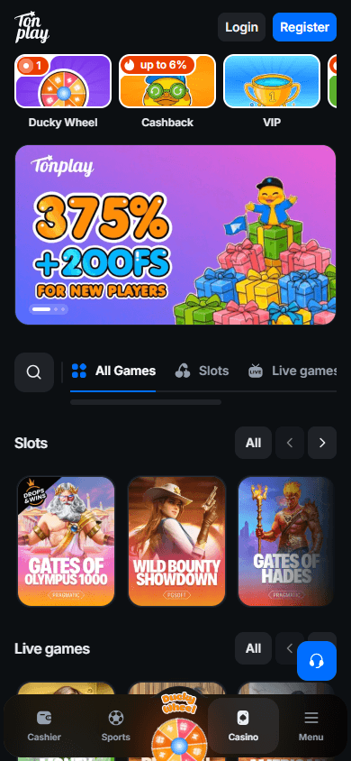 Tonplay_Casino_homepage_mobile
