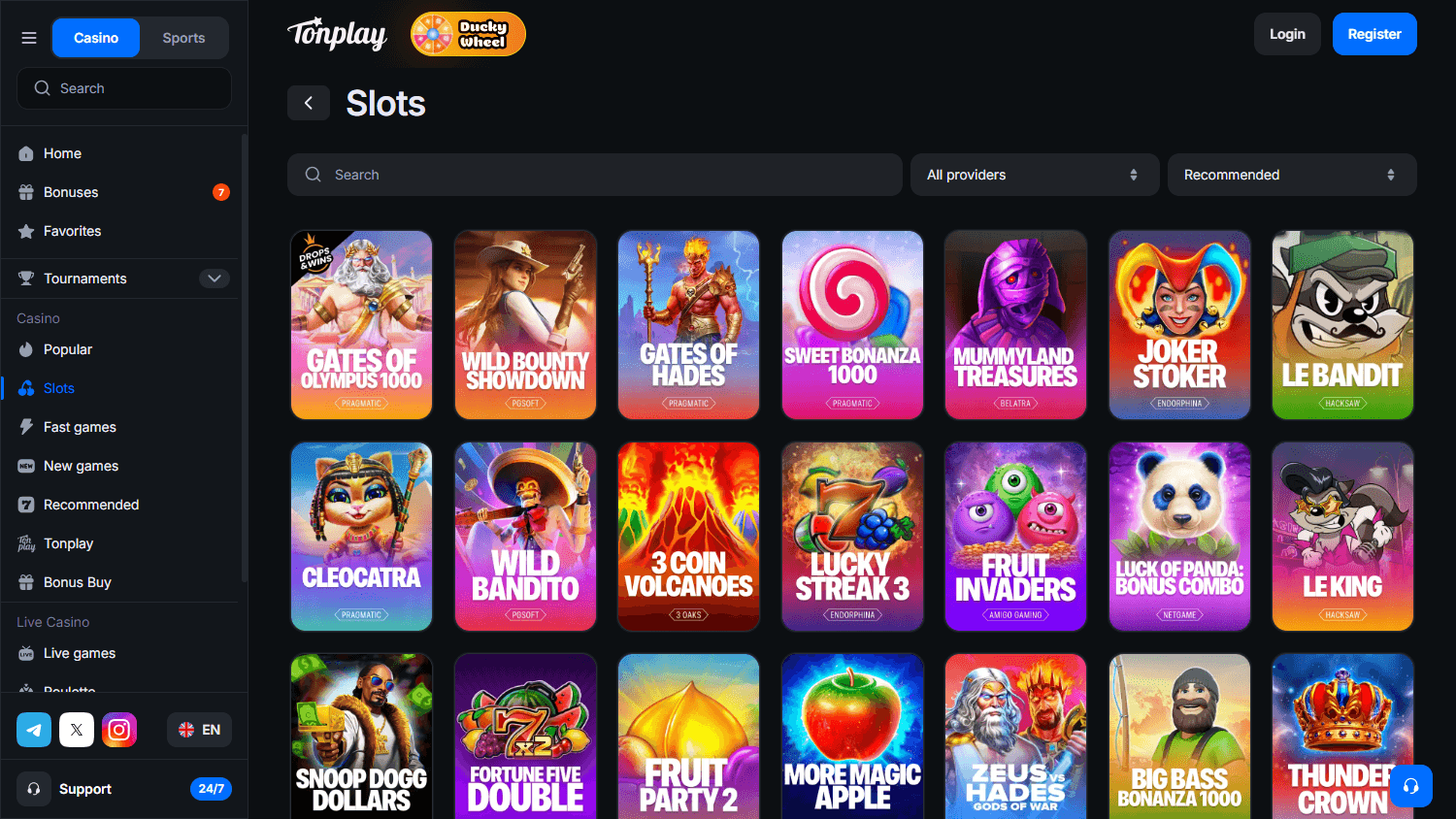 tonplay casino официальный сайт