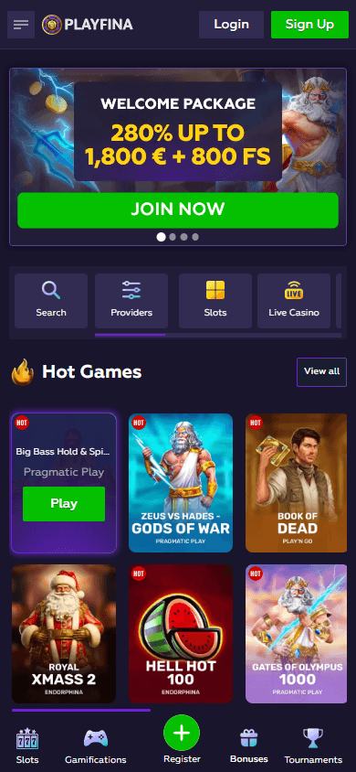 playfina_casino_homepage_mobile