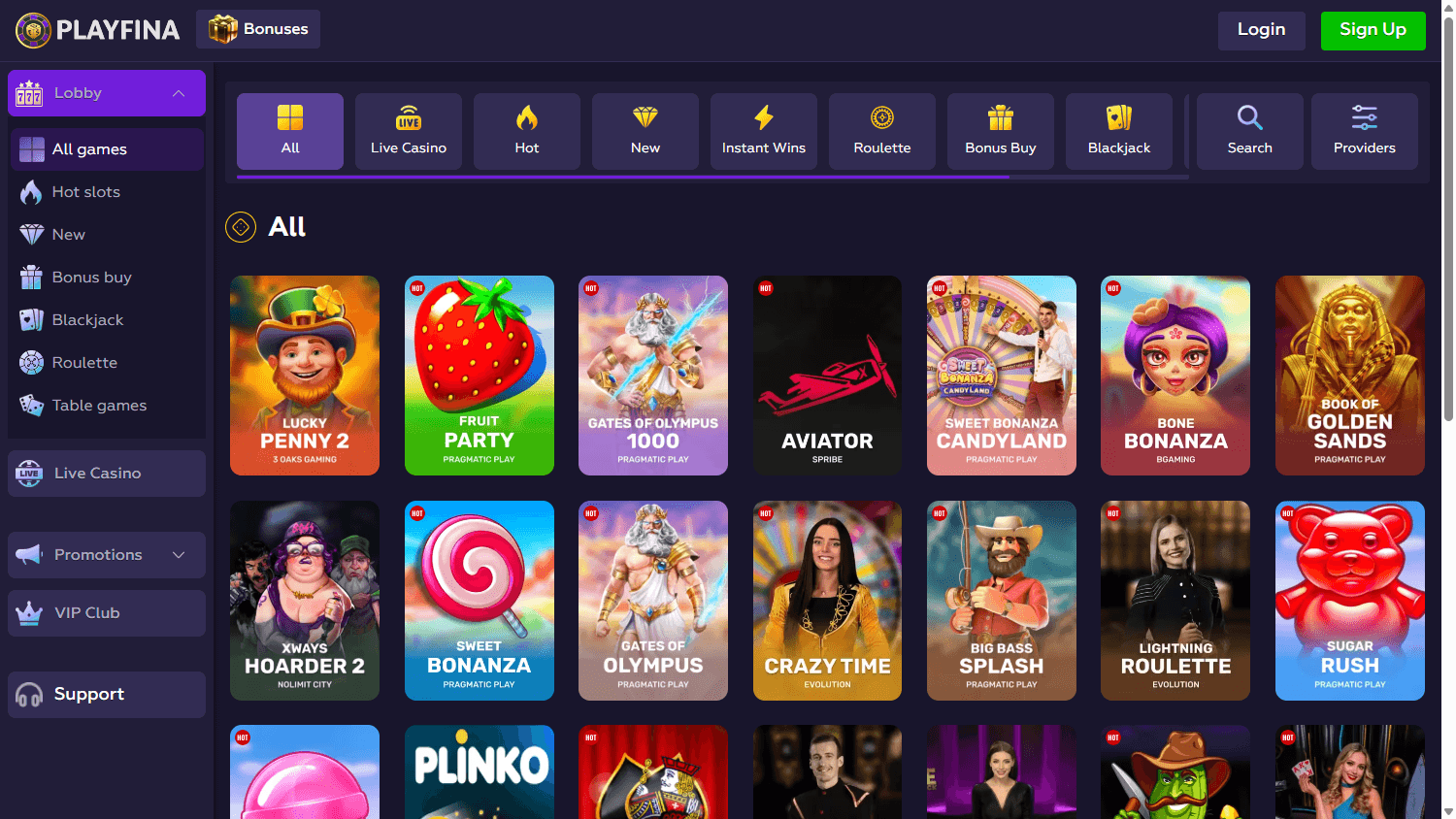 https://playfina-casino.co.no/