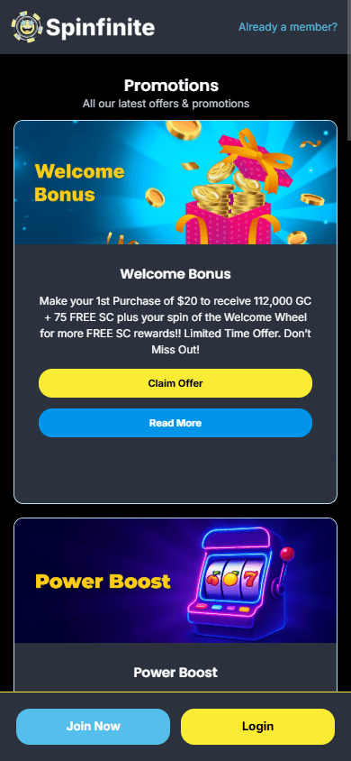 spinfinite_casino_promotions_mobile
