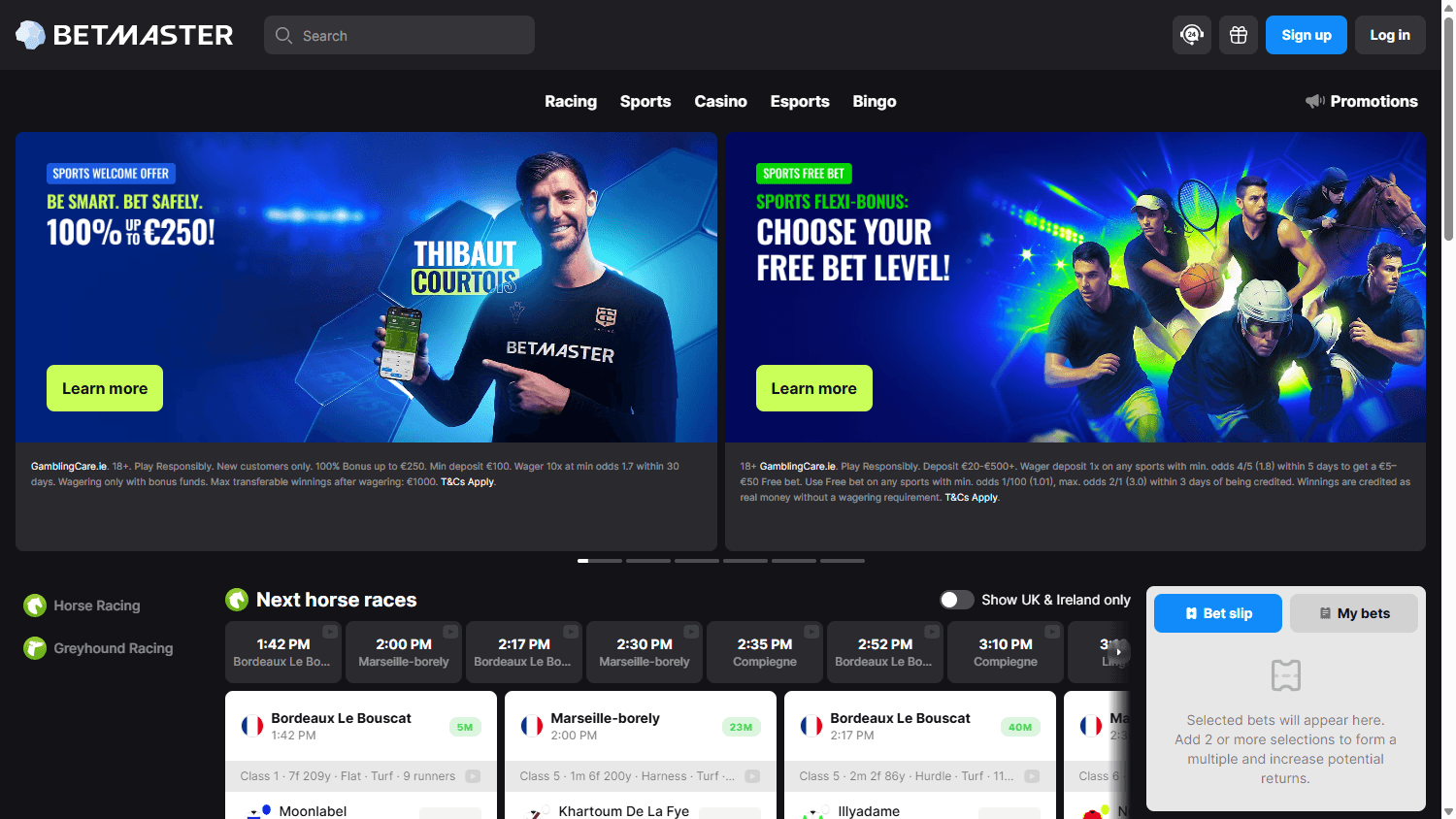 Betmaster Casino match-bonus billede