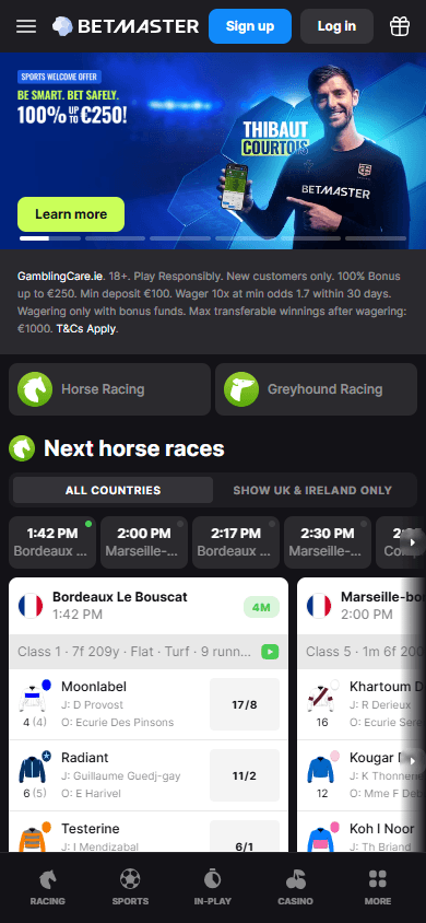 Betmaster_Casino_IE_homepage_mobile