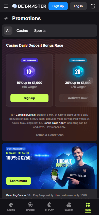 Betmaster_Casino_IE_promotions_mobile