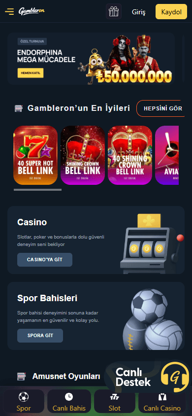gambleron_casino_homepage_mobile