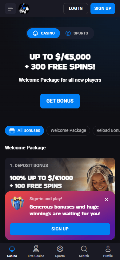 LuckyVibe Casino mobil kampanjer
