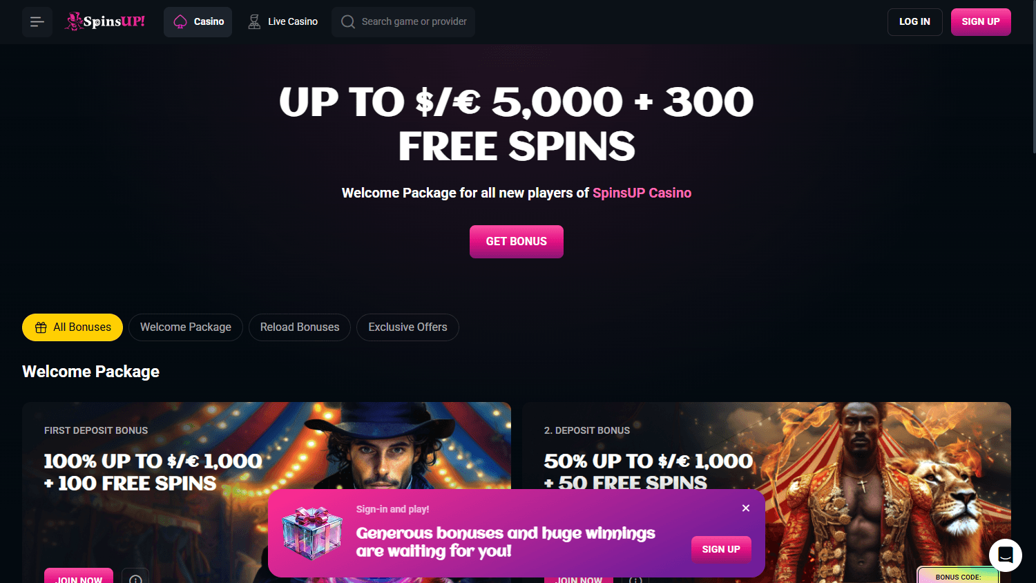 spinsup_casino_promotions_desktop