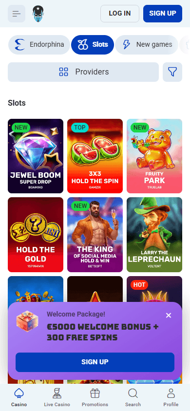 Rocket Spin Casino mobil spilloversikt
