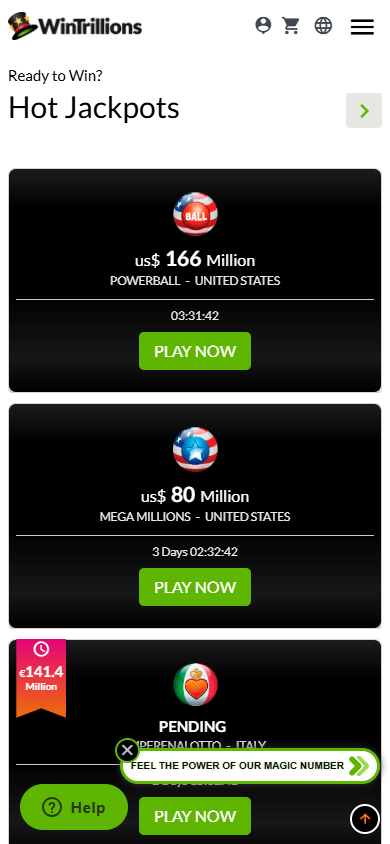 wintrillions_casino_homepage_mobile