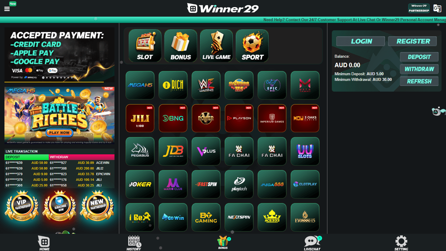 winner29_casino_homepage_desktop