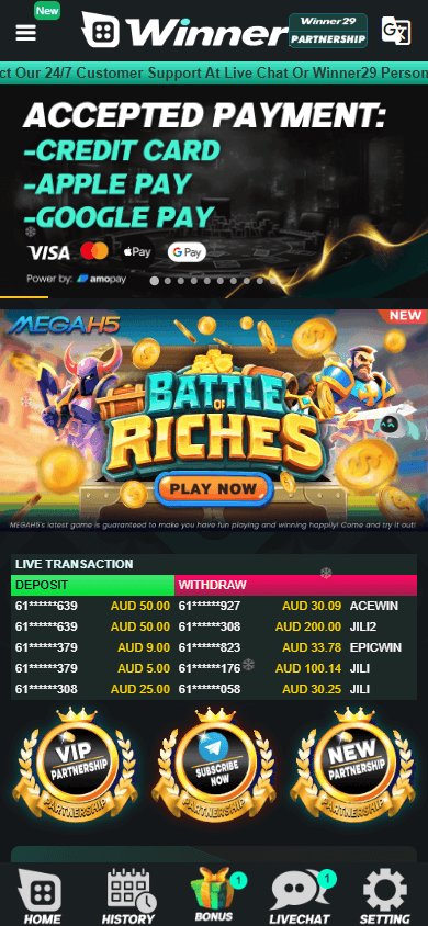 winner29_casino_homepage_mobile