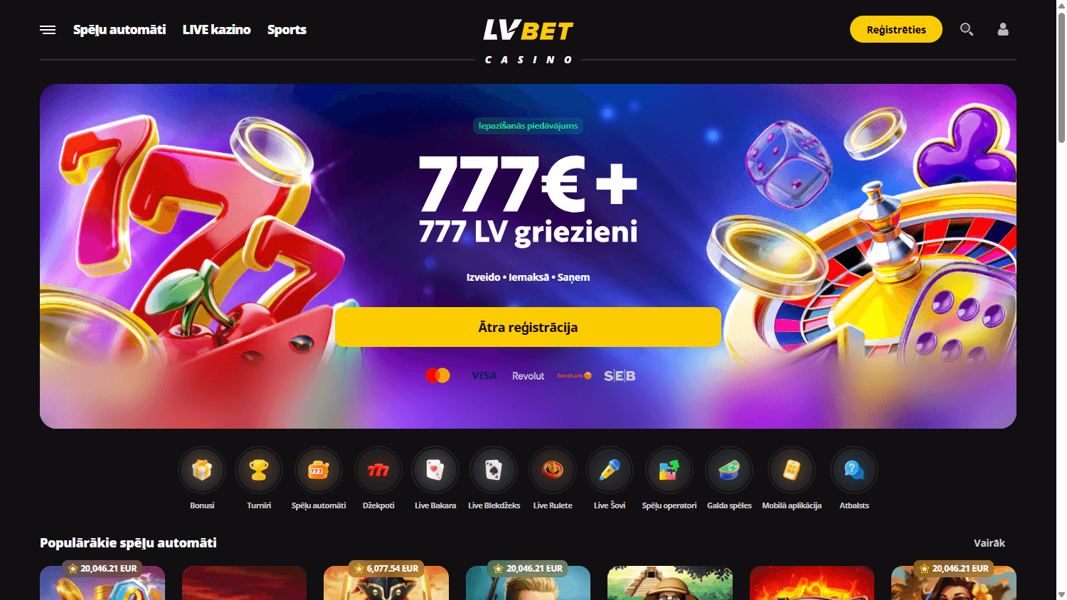 LVbet_Casino_LV_homepage_desktop