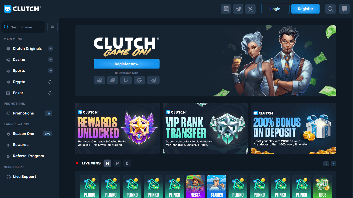 clutch_casino_homepage_desktop
