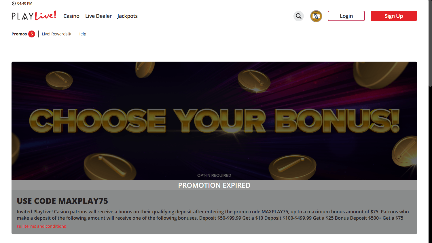 PlayLive!_Casino_PA_promotions_desktop