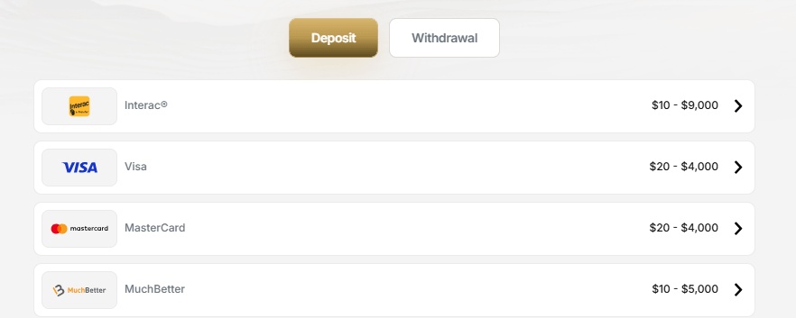 Casinos in Alberta offer a range of trustworthy payment methods