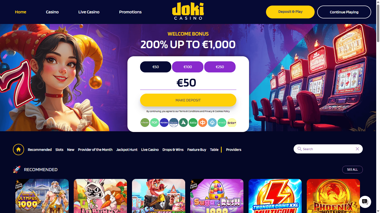jokicasino_homepage_desktop