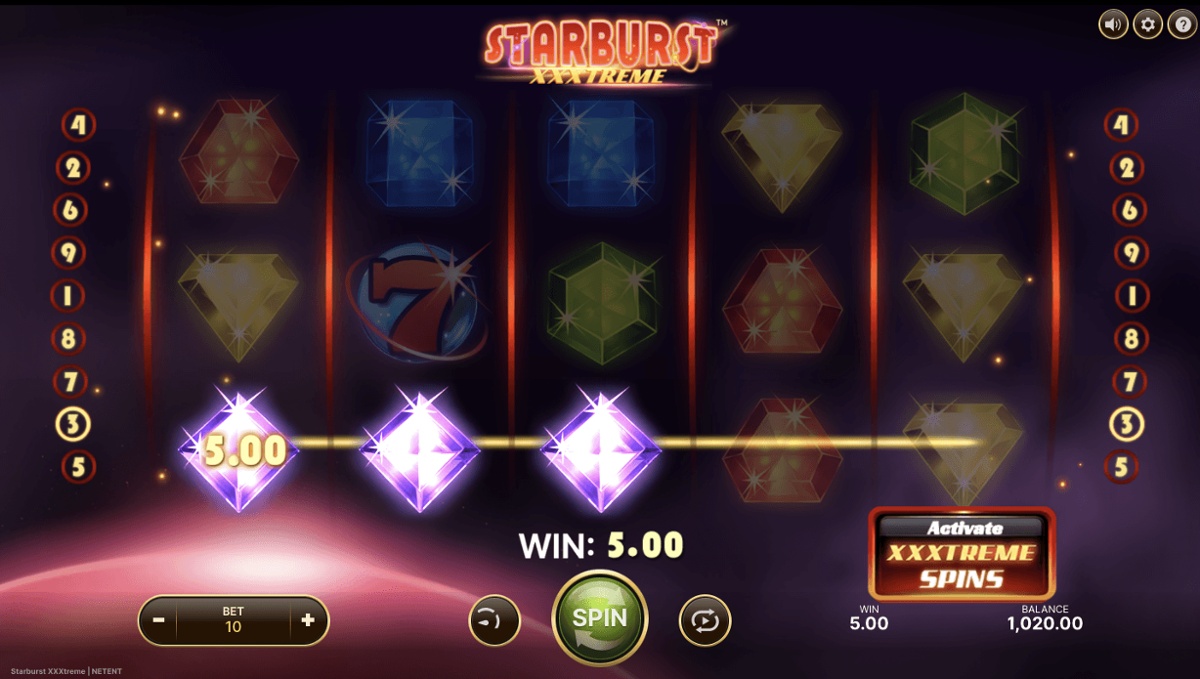 Wins pay on nine paylines