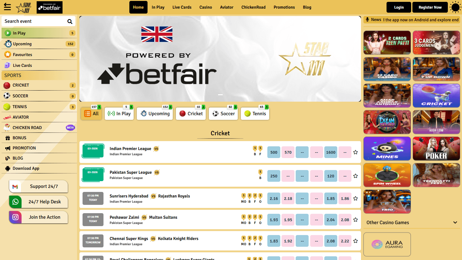 star111_casino_homepage_desktop