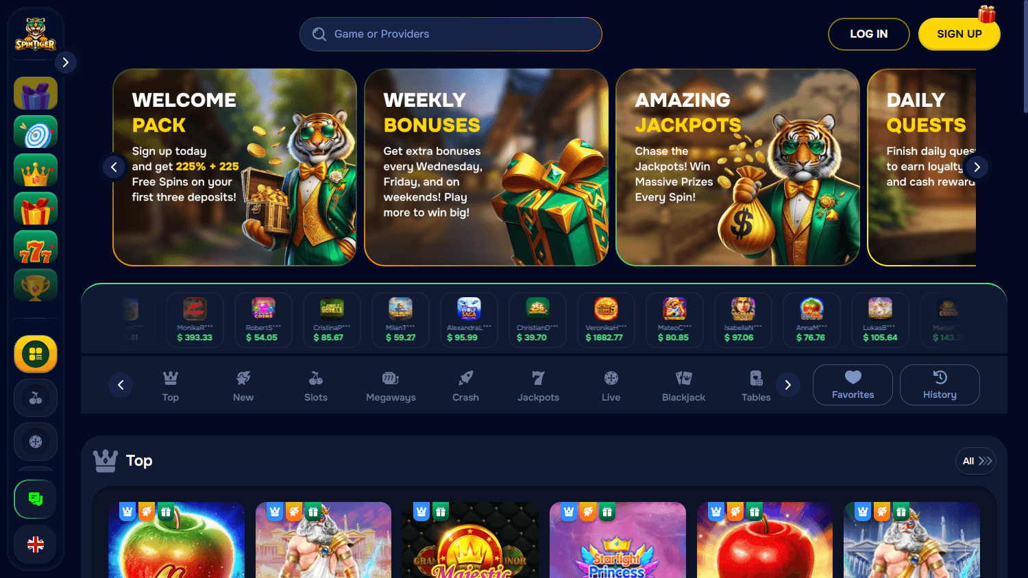 spintiger_casino_homepage_desktop