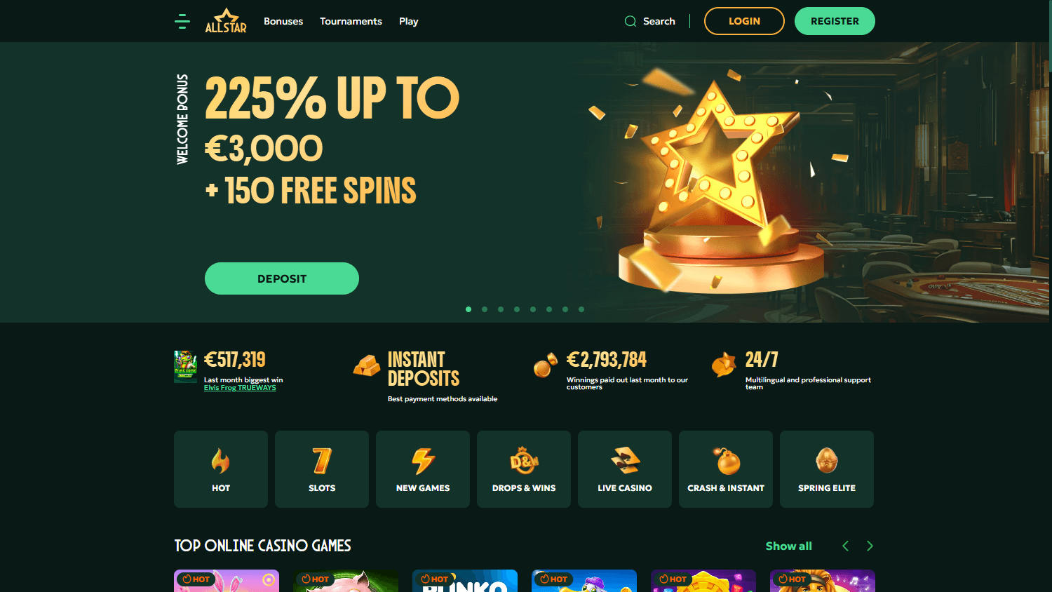 Allstar Casino – Kody2026 w Allstar Casino – najnowsze oferty