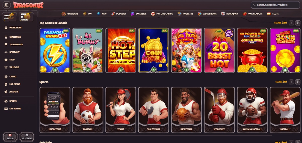 Dragonia offers a top all-around online gambling experience