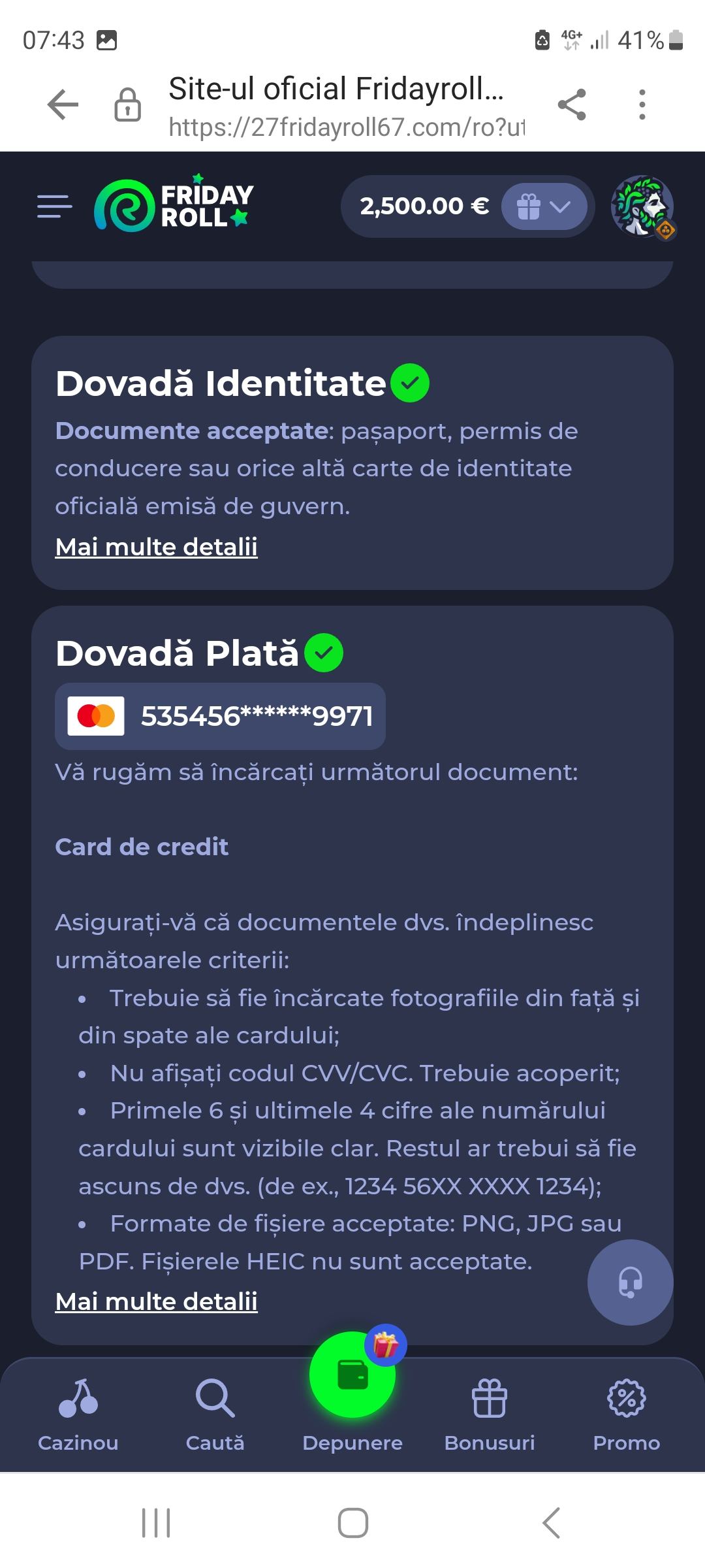 definitivo Fridayroll Casino bónus de depósito imagem em Portugal