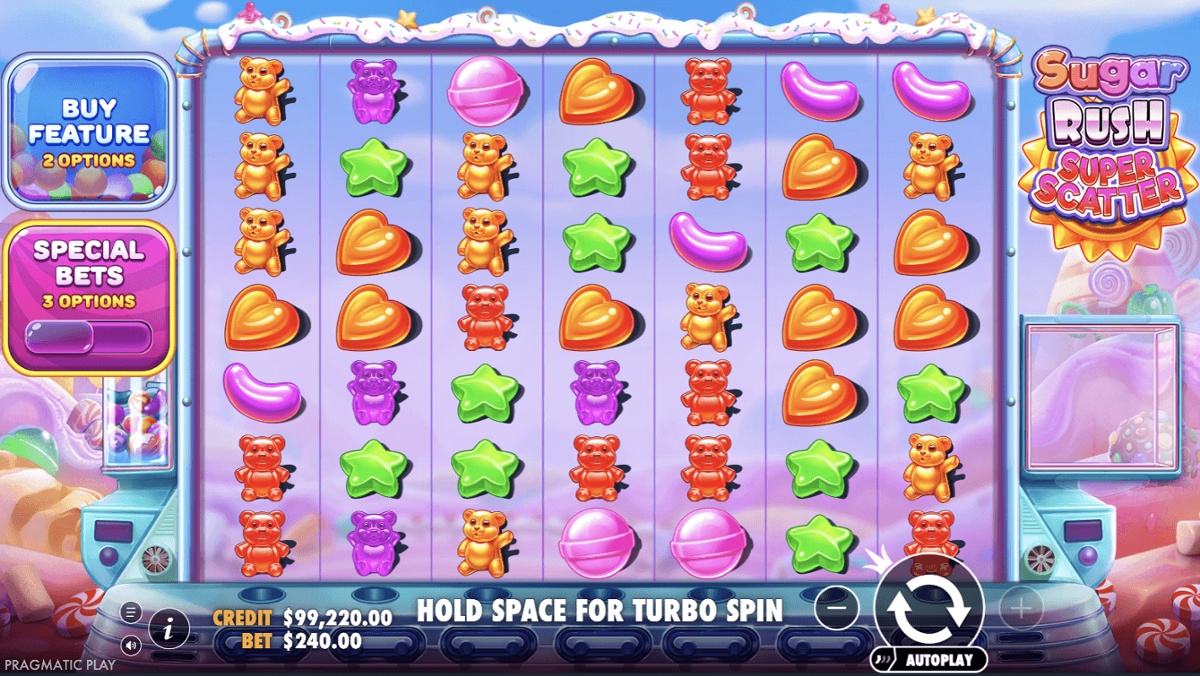 The game looks similar to the Sugar Rush slot