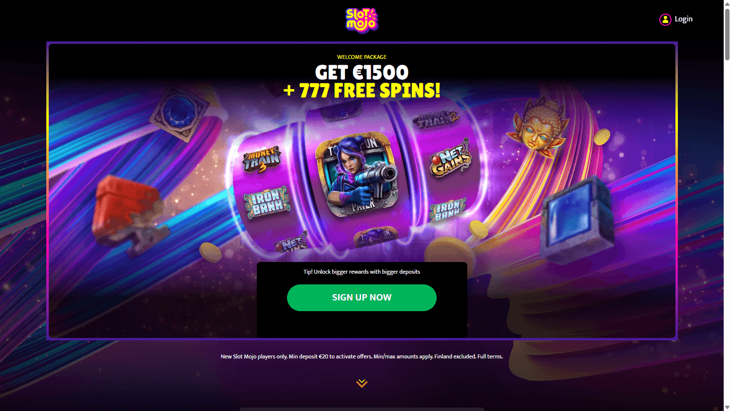 Slot_Mojo_Casino_homepage_desktop