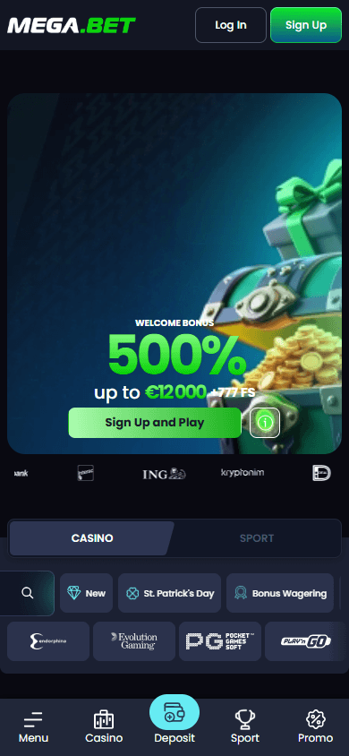 Mega.bet_Casino_homepage_mobile