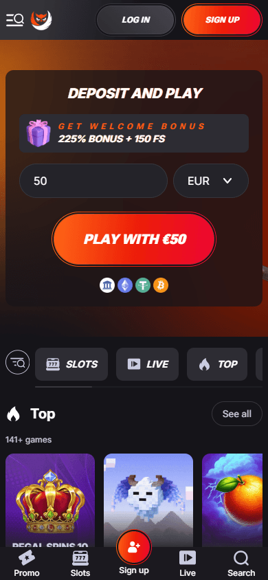 Betsomnia_Casino_homepage_mobile