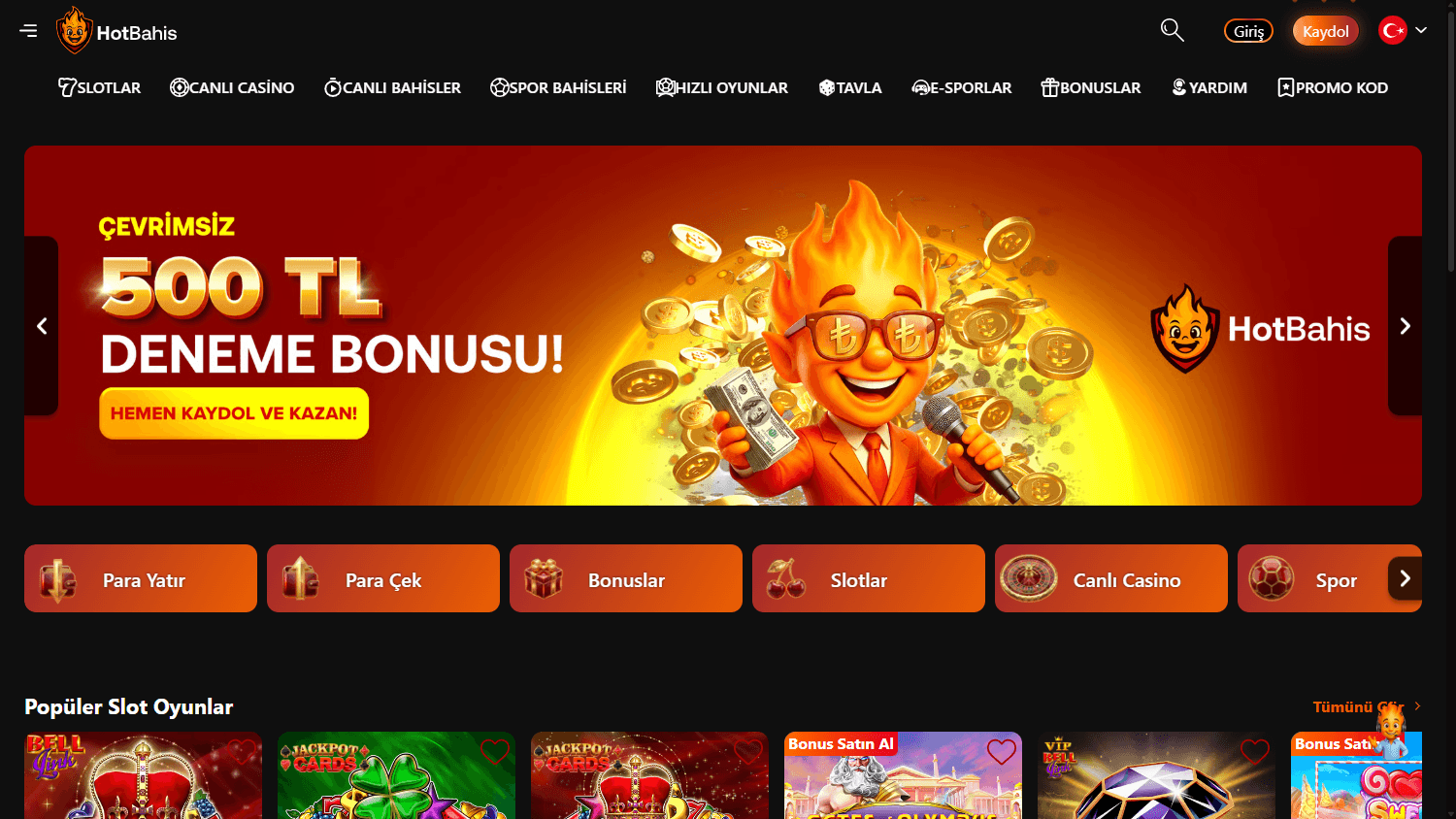 Hotbahis_Casino_homepage_desktop