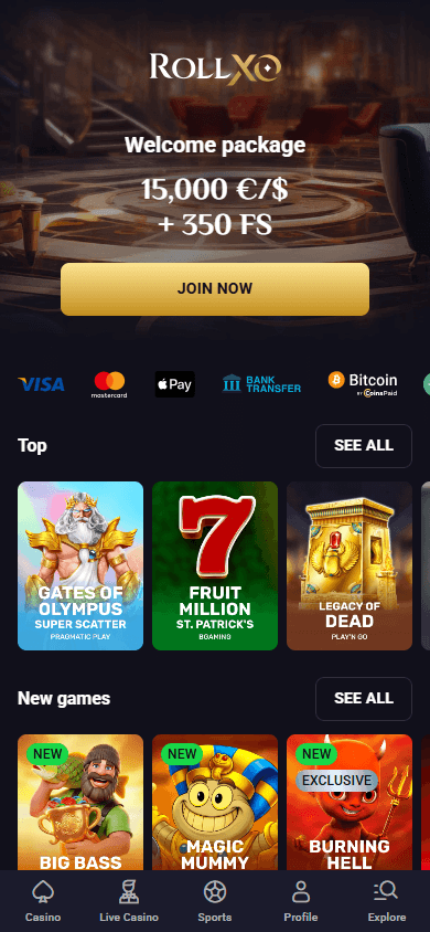 RollXO_Casino_homepage_mobile