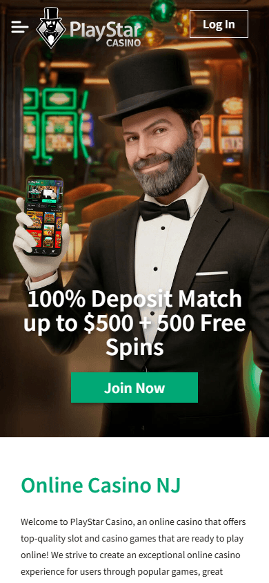 PlayStar_Casino_homepage_mobile