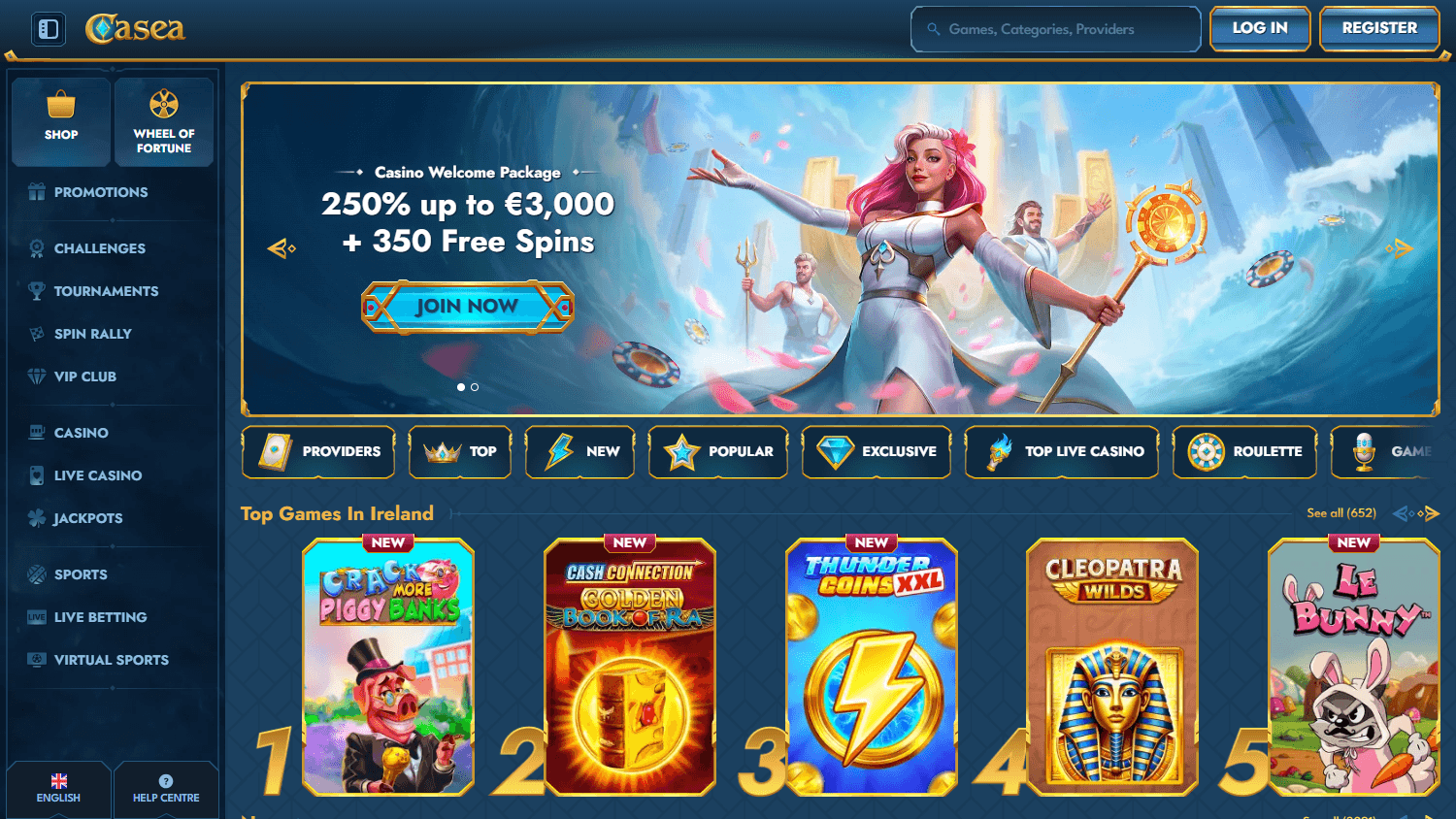 Casea_Casino_homepage_desktop