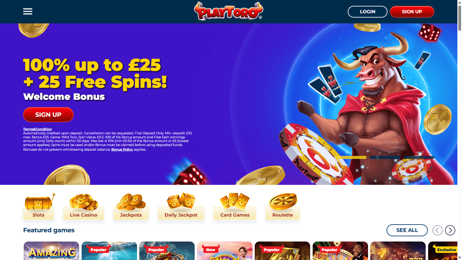playtoro_casino_uk_homepage_desktop