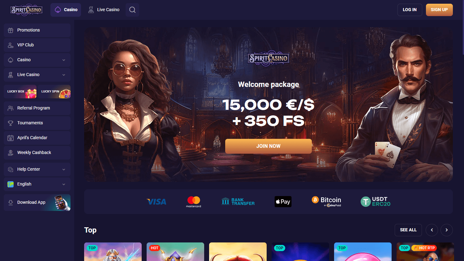 Review: SpiritCasino für Spieler aus Deutschland