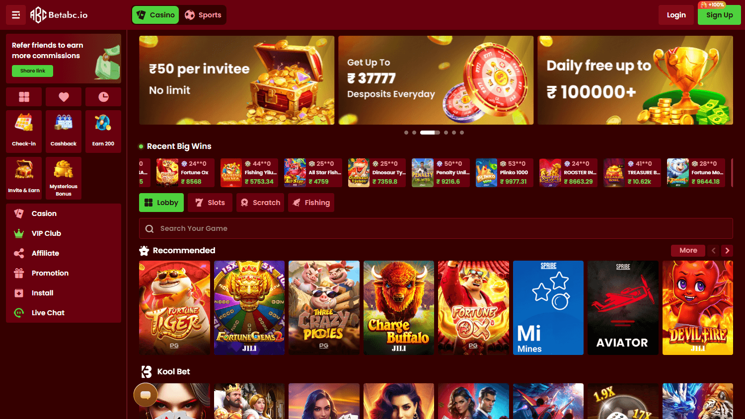 Betabc_Casino_homepage_desktop
