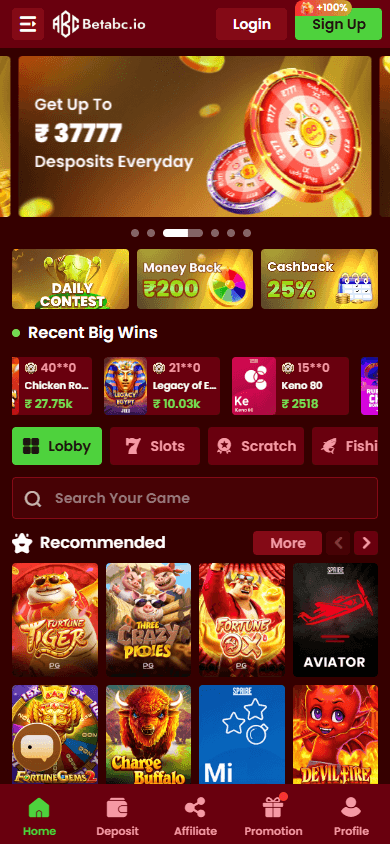 Betabc_Casino_homepage_mobile