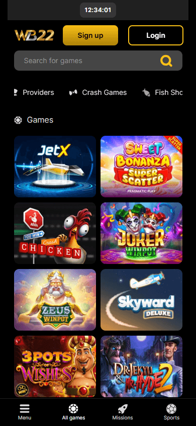 Wanejo_Bets_Casino_game_gallery_mobile