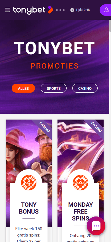 TonyBet_Casino_NL_promotions_mobile