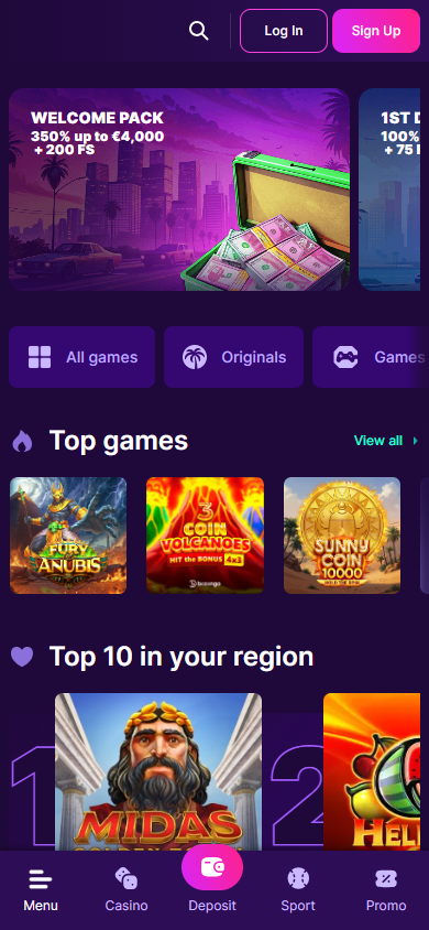 SlotRush_Casino_homepage_mobile